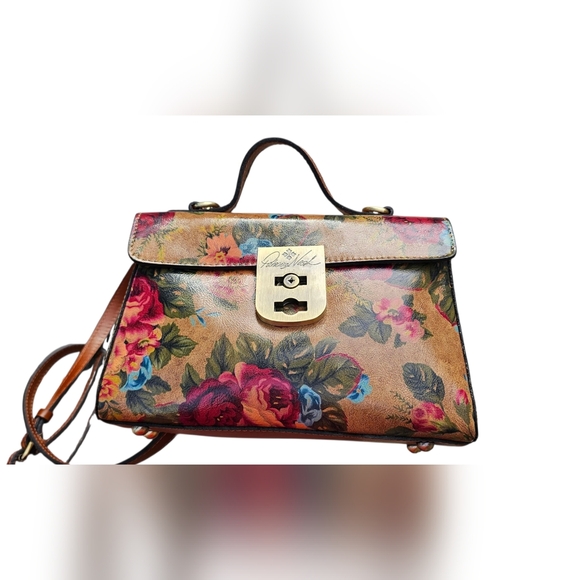 Patricia Nash - Vintage Victorian Garden Collections Floral Leather Handbag - Picture 1 of 9